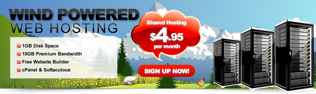 All of our web hosting plans are 100% wind powered and come fully managed so you can focus on your website
